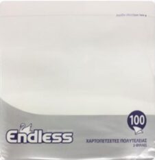 ENDLESS ΧΑΡΤΟΠΕΤΣΕΤΕΣ 100ΤΜΧ 33Χ33 ΠΟΛΥΤΕΛΕΙΑΣ ΛΕΥΚΗ  2Φ