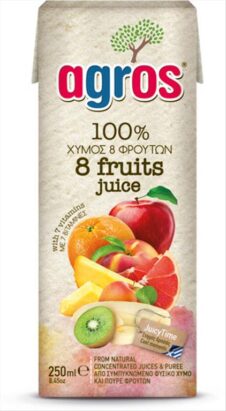 AGROS ΧΥΜΟΣ 250ML Φ.Χ MULTI 8 ΦΡΟΥΤΑ