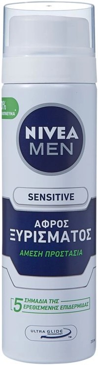 NIVEA MEN ΑΦΡΟΣ ΞΥΡΙΣΜΑΤΟΣ 200ML SENSITIVE